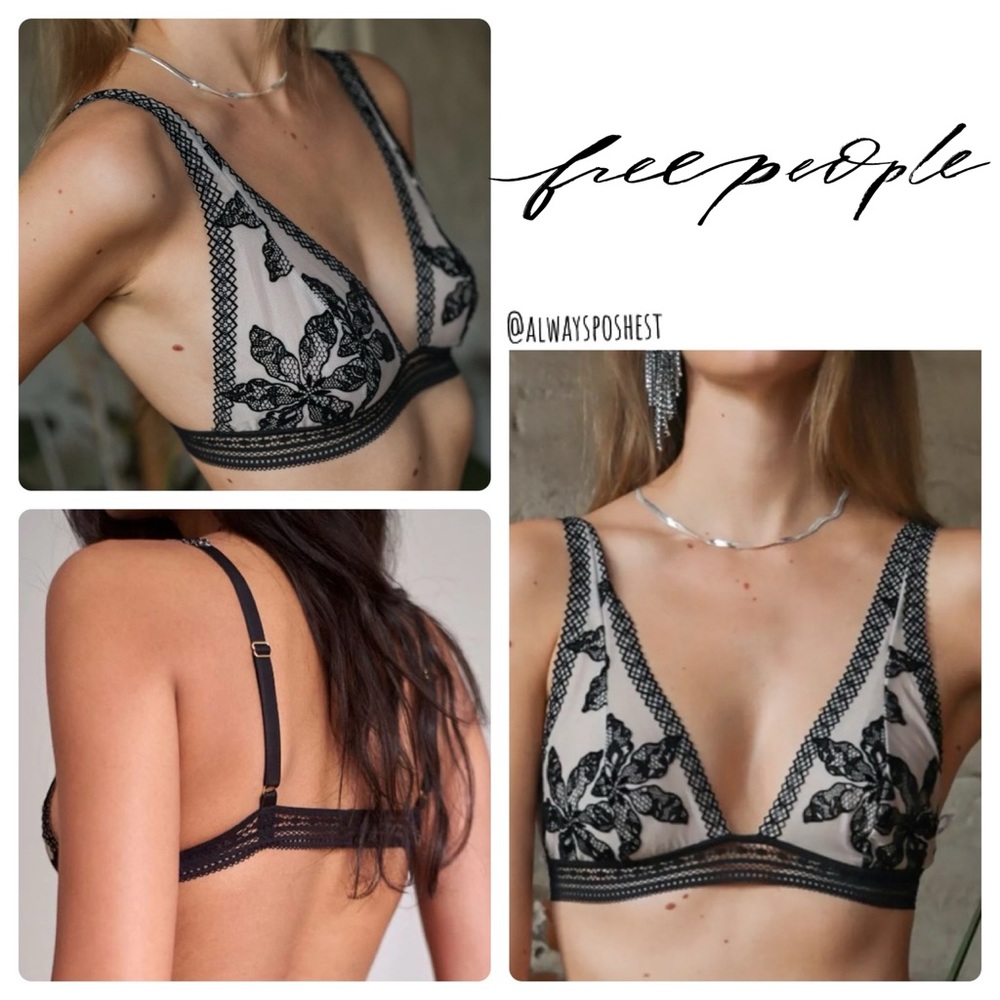 Free people Alia Bralette black combo